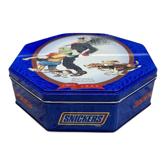 1997 Snickers Tin Canister Norman Rockwell Circa 1949 Collectible Octagon VTG - Picture 4 of 5